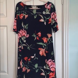 Navy floral dress